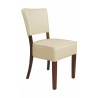 Silla ecopiel y madera blanca