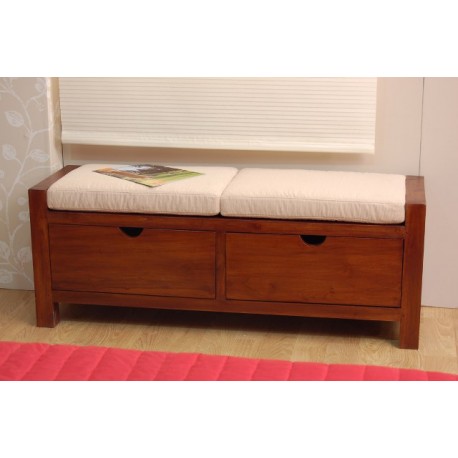 Banco con cajones y cojín - Terraendins