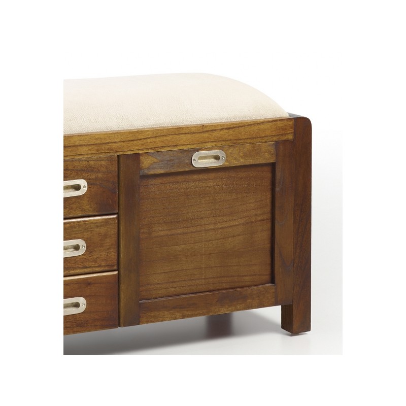 Banco Cajonera Con Cojin