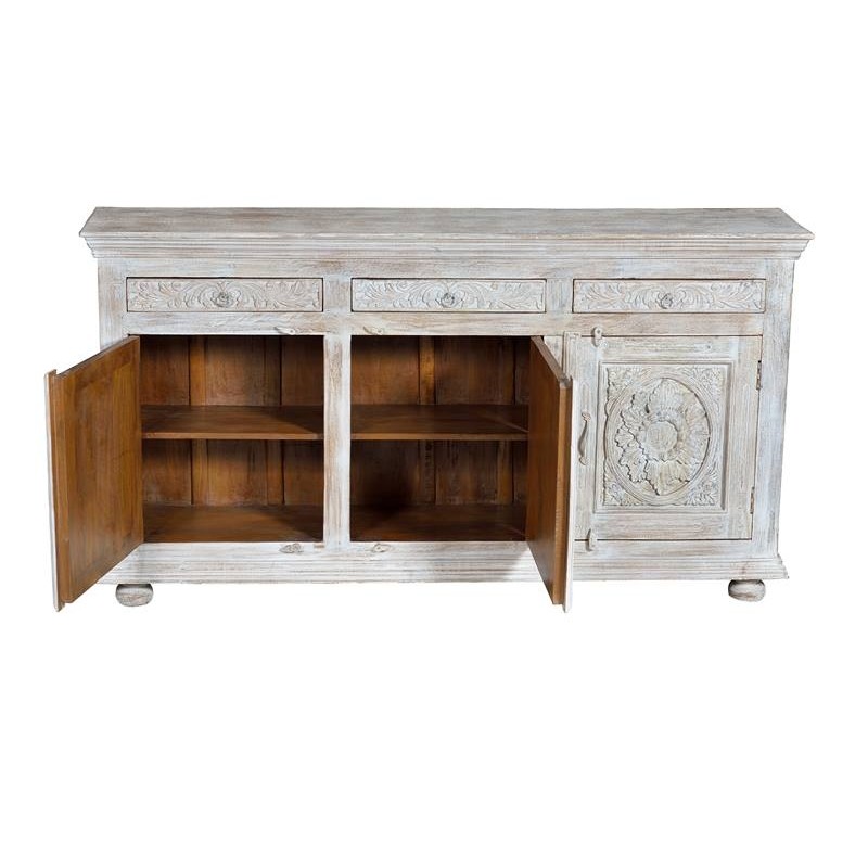 Aparador madera maciza 197x44x110cm - Terraendins