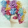 Pintura chica colores 120x120cm