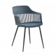 Silla con brazos azul 57x50x83cm