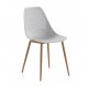 Silla minimalista blanca 54x57x84cm pack 4