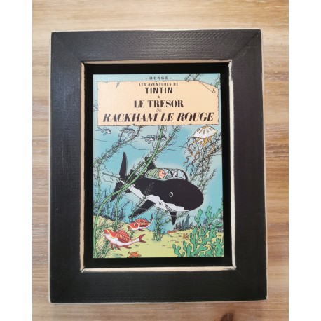 Cuadro portada Tintin 22x17 LE TRESOR RACKAM LE ROUGE