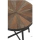 Mesa auxiliar redonda madera abeto pie metálico 40x48cm