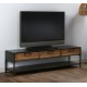 Mueble TV combinado con fibra natural 140x38x40cm