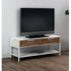 Mueble TV combinado con fibra natural 95x38x40cm