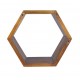 Estante hexagonal madera mindi 40x25x40cm