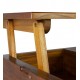 Mesa centro madera mindi, elevable con 1 cajón 115x60x45cm