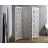 Biombo separador 3 hojas, madera tallada 150x182cm