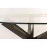 Mesa redonda cristal para comedor o cocina 130x75cm
