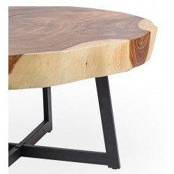 Mesa de centro madera maciza suar 80-90x45cm
