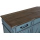 Aparador madera reciclada en color azul 158x45x105cm