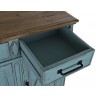 Aparador madera reciclada en color azul 158x45x105cm