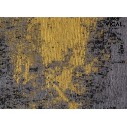Alfombra de viscosa tonos grises y oro 240x340cm