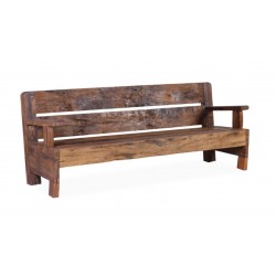 Banco rústico madera maciza tropical reciclada 200x65x78cm