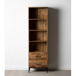Librería / estantería estrecha madera mango y metal 55x40x190cm