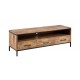 Mueble TV madera mango y metal 1 hueco y 3 cajones 148x45x50cm