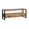 Mueble TV madera maciza de mango y metal 150x45x60cm