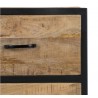 Armario peq. madera maciza de mango y metal 85x40x130cm