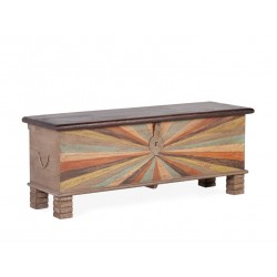 Baúl madera maciza mango colores 117x40x45cm