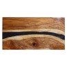 Mesa comedor madera maciza suar / hierro 160x80x77cm