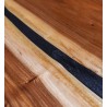 Mesa comedor madera maciza suar / hierro 180x90x77cm
