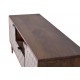 Mueble TV madera maciza mango /revest. metal/ hierro 143x40x50cm