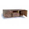 Mueble TV madera maciza de mango y tallas de madera 180x50x60