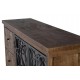 Aparador/bufet madera maciza de mango y metal 140x40x96cm