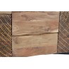 Aparador / bufet madera maciza de acacia tallada y metal 160x37x70cm