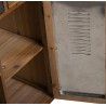 Armario madera abeto  puertas, cajones y estantes 70x34x112cm