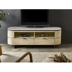 Mueble TV mango y mármol 145x40x50cm