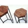 Set 2 mesas auxiliares madera acacia y metal
