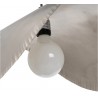 Lámpara techo aluminio plateado 62x34x30cm