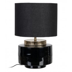 Lámpara sobre mesa cerámica negra 30x45cm