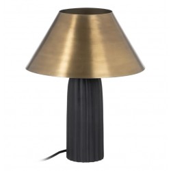 Lámpara sobre mesa aluminio y dorado 30x38cm