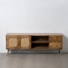 Mueble TV  mango / ratán 160x40x57 cm