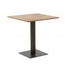 Mesa cuadrada teca y acero 75x75x76cm
