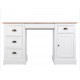 Mesa escritorio madera blanca 140x60x79cm