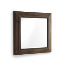 Espejo cuadrado madera  85x8x85 cm