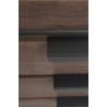 Cómoda madera DM chap./metal 120x36x78cm