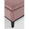 Banqueta/baúl tapizado rosa 140x52x48cm
