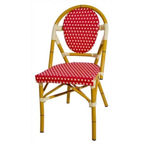 Silla con topos exterior rojo - Terraendins