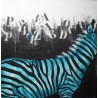 Zebra color azul